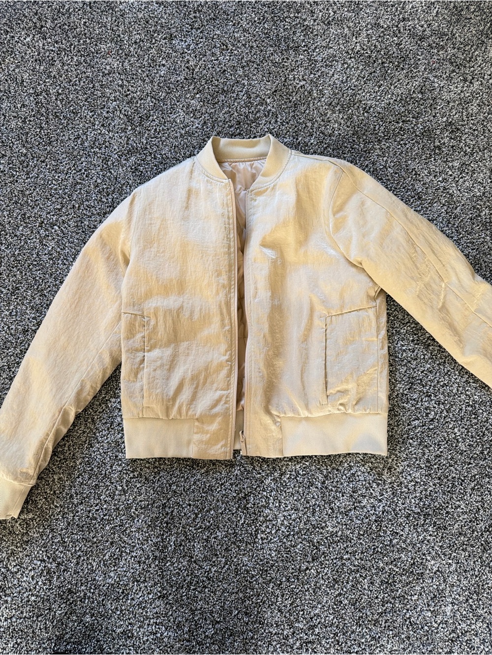 Lululemon reversible Cream Bomber Jacket